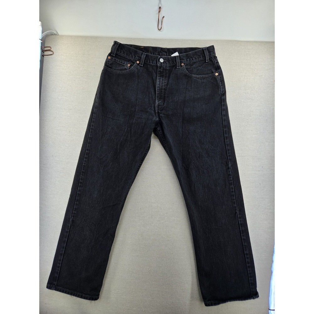 Vintage Levi's 505 Jeans Men's 36x30 Fits 35x29.5" Black Straight Leg 90s Mexico